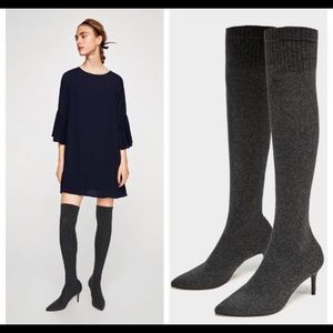 Zara Over the Knee Sock Boots